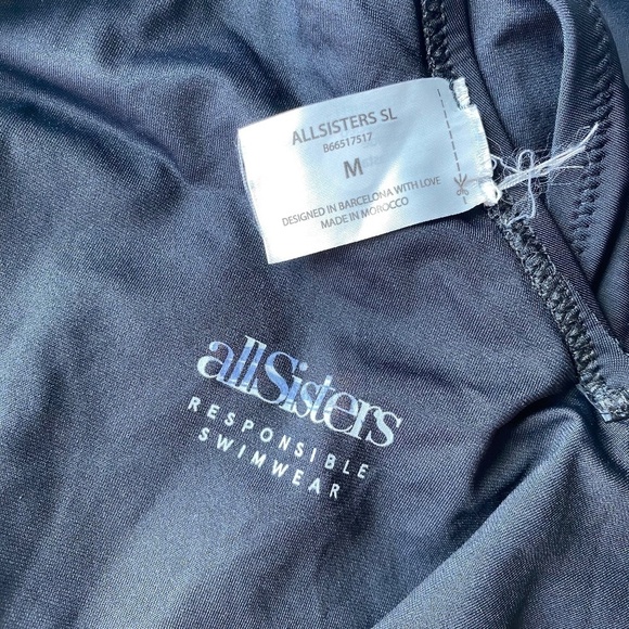 New! AllSisters Andromedae Swimsuit Black Cut-out One Piece 19740 - Picture 13 of 15